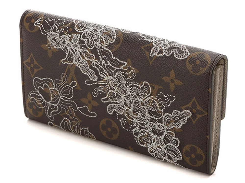 Louis Vuitton Sarah Dentelle Portefeuille Wallet Monogram Brown